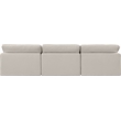 Meridian Furniture Comfy Beige Linen Textured Fabric 3-Pc. Modular Sofa