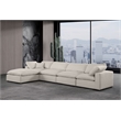 Meridian Furniture Comfy Beige Linen Textured Fabric 5-Pc. Modular Sectional