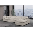 Meridian Furniture Comfy Beige Linen Textured Fabric 5-Pc. Modular Sectional