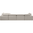 Meridian Furniture Comfy Beige Linen Textured Fabric 5-Pc. Modular Sectional