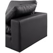 Meridian Furniture Comfy Black Vegan Leather 5-Pc. Modular Sectional