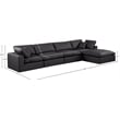 Meridian Furniture Comfy Black Vegan Leather 5-Pc. Modular Sectional