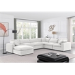 Meridian Furniture Comfy Cream Velvet 7-Pc. Modular Sectional