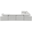 Meridian Furniture Comfy Cream Velvet 7-Pc. Modular Sectional