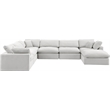 Meridian Furniture Comfy Cream Velvet 7-Pc. Modular Sectional