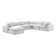 Meridian Furniture Comfy Cream Velvet 7-Pc. Modular Sectional