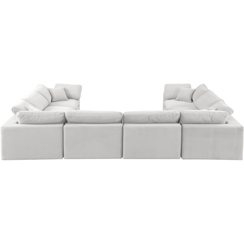 Meridian Furniture Comfy Cream Velvet 8-Pc. Modular Sectional