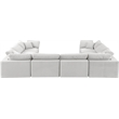 Meridian Furniture Comfy Cream Velvet 8-Pc. Modular Sectional