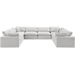 Meridian Furniture Comfy Cream Velvet 8-Pc. Modular Sectional