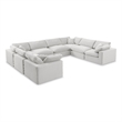 Meridian Furniture Comfy Cream Velvet 8-Pc. Modular Sectional