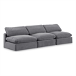 Meridian Furniture Comfy Grey Velvet 3-Pc. Modular Sofa