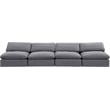 Meridian Furniture Comfy Grey Velvet 4-Pc. Modular Sofa