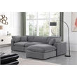 Meridian Furniture Comfy Grey Velvet 4-Pc. Modular Sectional
