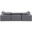 Meridian Furniture Comfy Grey Velvet 4-Pc. Modular Sectional