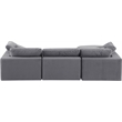 Meridian Furniture Comfy Grey Velvet 4-Pc. Modular Sectional