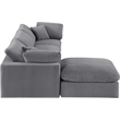 Meridian Furniture Comfy Grey Velvet 4-Pc. Modular Sectional