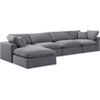 Meridian Furniture Comfy Grey Velvet 5-Pc. Modular Sectional