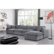 Meridian Furniture Comfy Grey Velvet 5-Pc. Modular Sectional