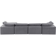 Meridian Furniture Comfy Grey Velvet 5-Pc. Modular Sectional