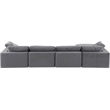 Meridian Furniture Comfy Grey Velvet 5-Pc. Modular Sectional