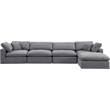 Meridian Furniture Comfy Grey Velvet 5-Pc. Modular Sectional