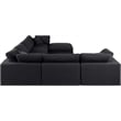 Meridian Furniture Comfy Black Linen Textured Fabric 7-Pc. Modular Sectional