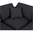 Meridian Furniture Comfy Black Linen Textured Fabric 7-Pc. Modular Sectional