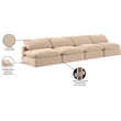 Meridian Furniture Comfy Beige Velvet 4-Pc. Modular Sofa