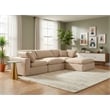 Meridian Furniture Comfy Beige Velvet 4-Pc. Modular Sectional
