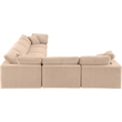 Meridian Furniture Comfy Beige Velvet 6-Pc. Modular Sectional