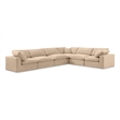 Meridian Furniture Comfy Beige Velvet 6-Pc. Modular Sectional