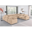 Meridian Furniture Comfy Beige Velvet 8-Pc. Modular Sectional