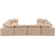 Meridian Furniture Comfy Beige Velvet 8-Pc. Modular Sectional