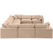 Meridian Furniture Comfy Beige Velvet 8-Pc. Modular Sectional