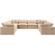 Meridian Furniture Comfy Beige Velvet 8-Pc. Modular Sectional