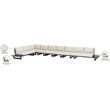 Meridian Furniture Maldives Cream Water Resisting Outdoor Modular Sectional