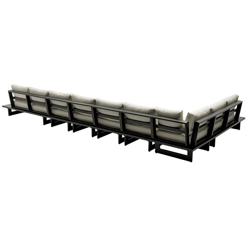 Meridian Furniture Maldives Cream Water Resisting Outdoor Modular Sectional