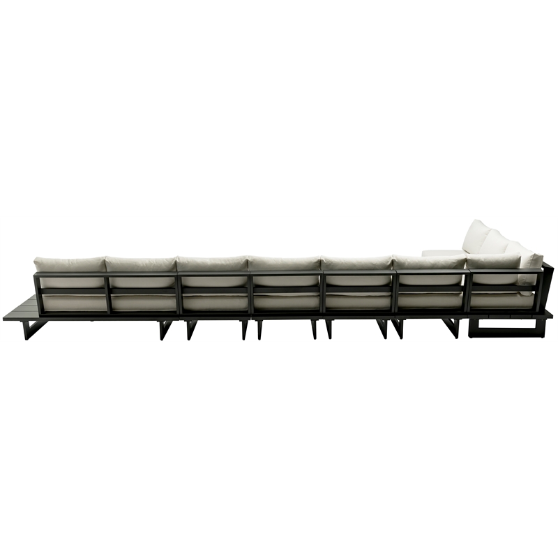 Meridian Furniture Maldives Cream Water Resisting Outdoor Modular Sectional
