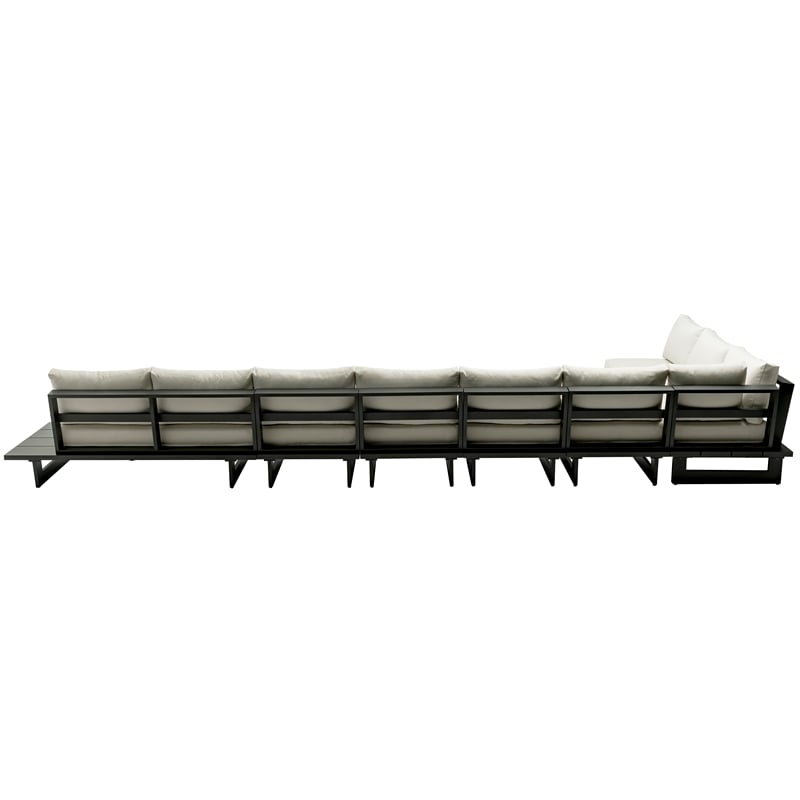 Meridian Furniture Maldives Cream Water Resisting Outdoor Modular Sectional