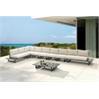 Meridian Furniture Maldives Cream Water Resisting Outdoor Modular Sectional