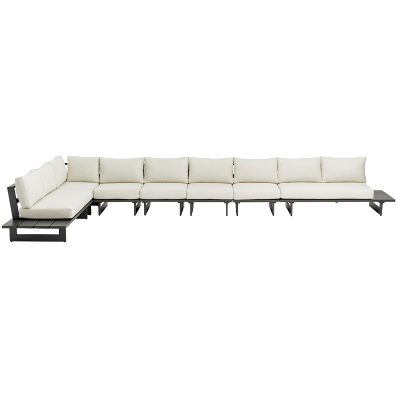 Meridian Furniture Maldives Cream Water Resisting Outdoor Modular Sectional