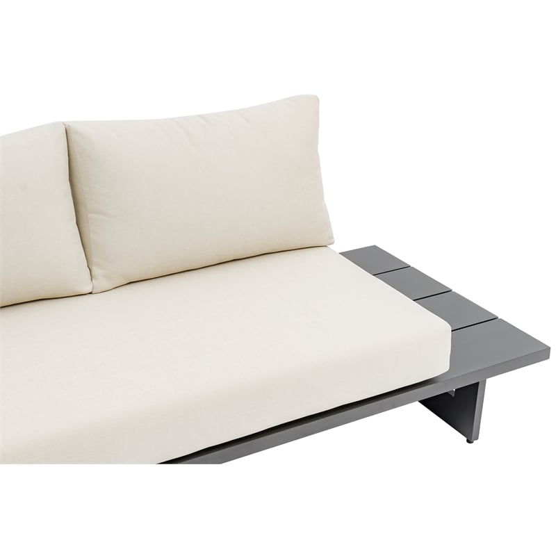 Meridian Furniture Maldives Cream Water Resisting Outdoor Modular Sectional