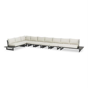 Meridian Furniture Maldives Cream Water Resisting Outdoor Modular Sectional