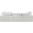 Meridian Furniture Comfy Cream Linen Textured Fabric 4-Pc. Modular Sectional