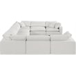 Meridian Furniture Comfy Cream Linen Textured Fabric 8-Pc. Modular Sectional