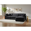 Meridian Furniture Comfy Black Velvet 4-Pc. Modular Sectional