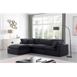 Meridian Furniture Comfy Black Velvet 4-Pc. Modular Sectional