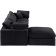 Meridian Furniture Comfy Black Velvet 4-Pc. Modular Sectional