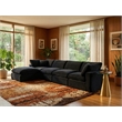 Meridian Furniture Comfy Black Velvet 5-Pc. Modular Sectional