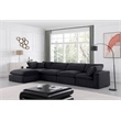 Meridian Furniture Comfy Black Velvet 5-Pc. Modular Sectional